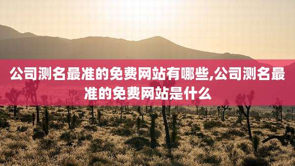 公司测名最准的免费网站有哪些,公司测名最准的免费网站是什么