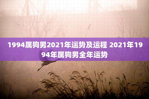1994属狗男2021年运势及运程 2021年1994年属狗男全年运势
