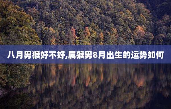 八月男猴好不好,属猴男8月出生的运势如何