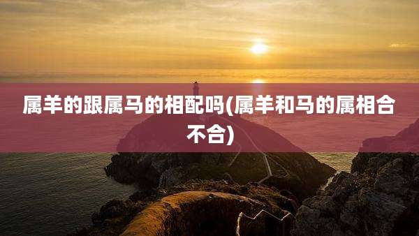 属羊的跟属马的相配吗(属羊和马的属相合不合)