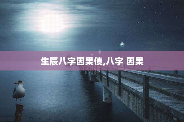 生辰八字因果债,八字 因果