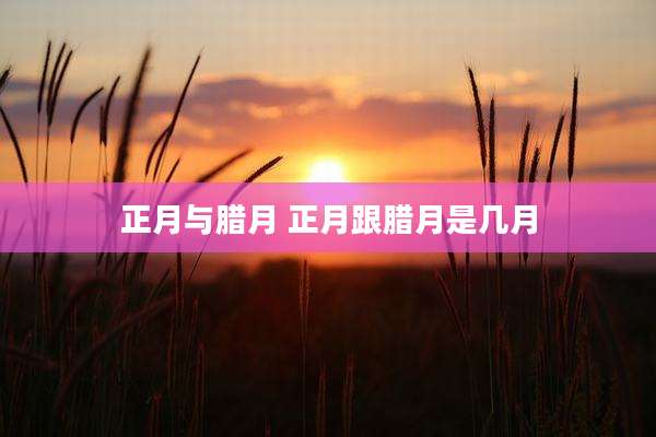 正月与腊月 正月跟腊月是几月