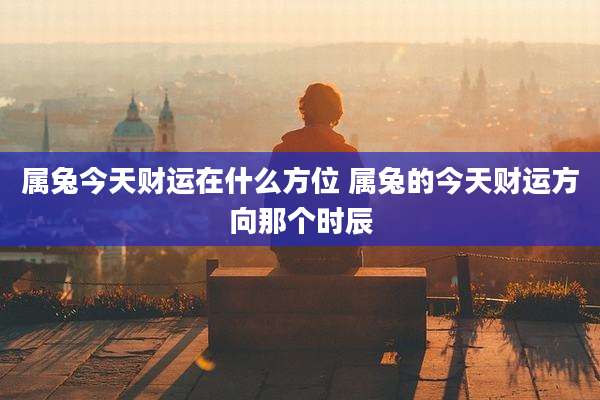 属兔今天财运在什么方位 属兔的今天财运方向那个时辰