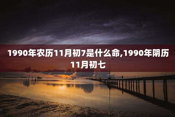 1990年农历11月初7是什么命,1990年阴历11月初七