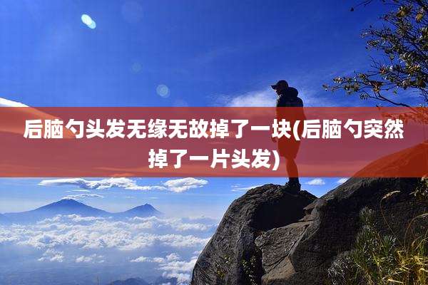 后脑勺头发无缘无故掉了一块(后脑勺突然掉了一片头发)