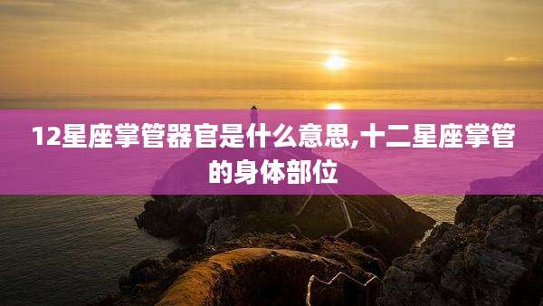 12星座掌管器官是什么意思,十二星座掌管的身体部位