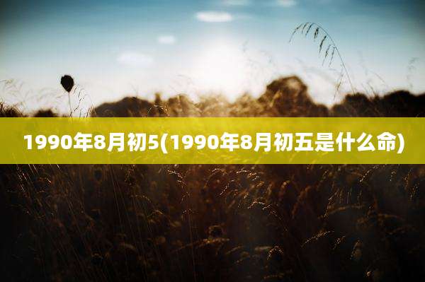 1990年8月初5(1990年8月初五是什么命)