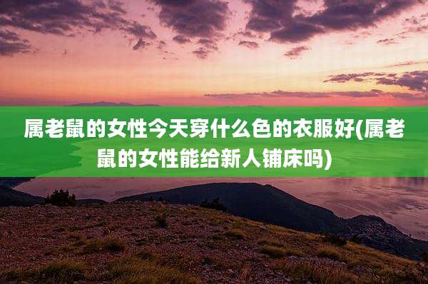 属老鼠的女性今天穿什么色的衣服好(属老鼠的女性能给新人铺床吗)