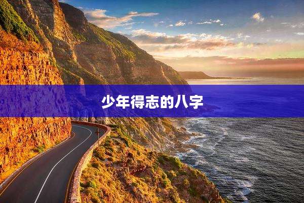 少年得志的八字
