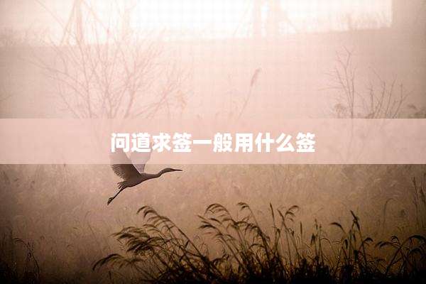 问道求签一般用什么签
