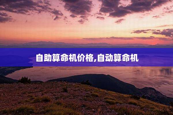 自助算命机价格,自动算命机