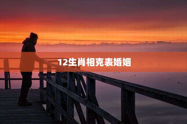 12生肖相克表婚姻