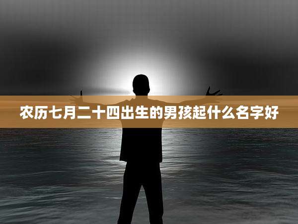 农历七月二十四出生的男孩起什么名字好