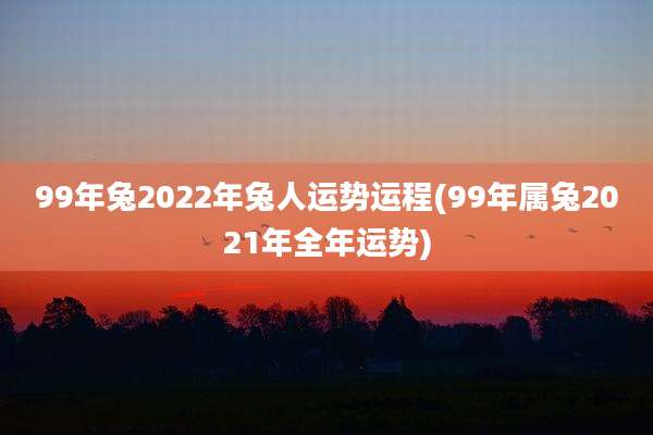 99年兔2022年兔人运势运程(99年属兔2021年全年运势)