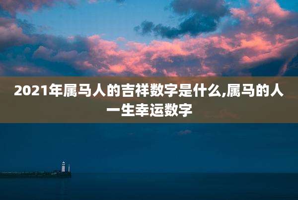 2021年属马人的吉祥数字是什么,属马的人一生幸运数字