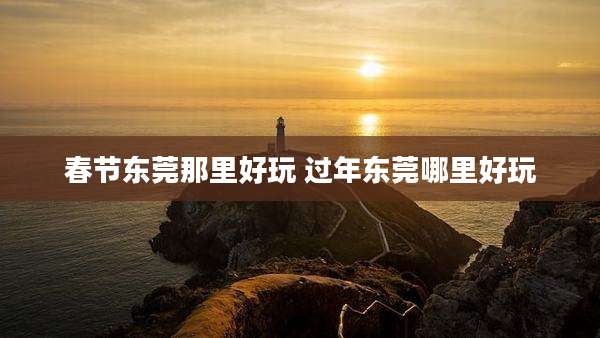春节东莞那里好玩 过年东莞哪里好玩