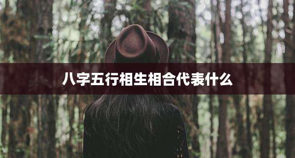 八字五行相生相合代表什么