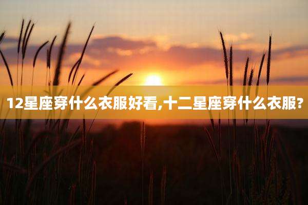 12星座穿什么衣服好看,十二星座穿什么衣服?
