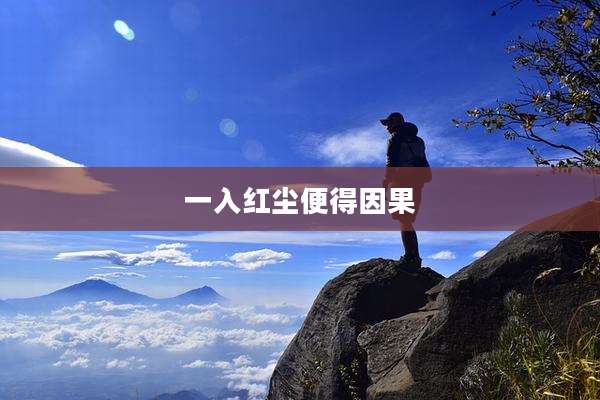 一入红尘便得因果