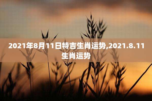 2021年8月11日特吉生肖运势,2021.8.11生肖运势