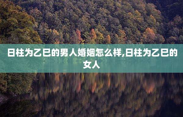 日柱为乙巳的男人婚姻怎么样,日柱为乙巳的女人
