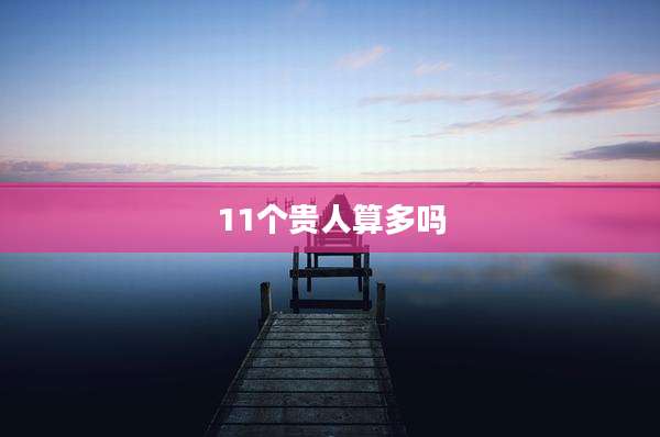 11个贵人算多吗