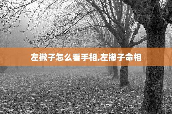 左撇子怎么看手相,左撇子命相