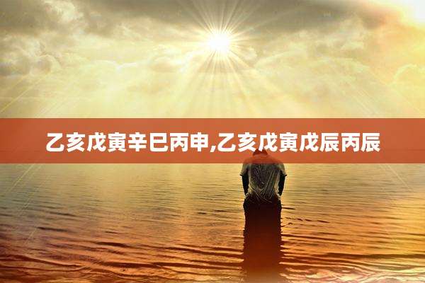乙亥戊寅辛巳丙申,乙亥戊寅戊辰丙辰