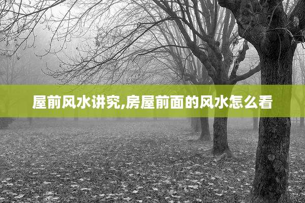 屋前风水讲究,房屋前面的风水怎么看