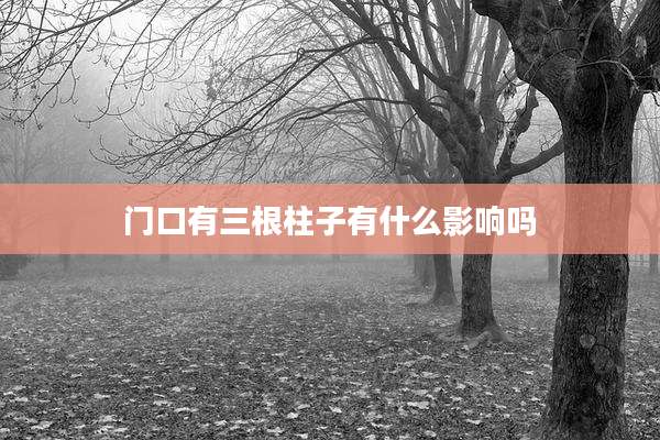 门口有三根柱子有什么影响吗