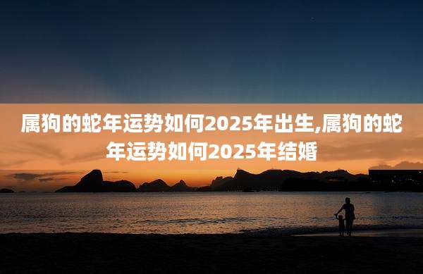 属狗的蛇年运势如何2025年出生,属狗的蛇年运势如何2025年结婚