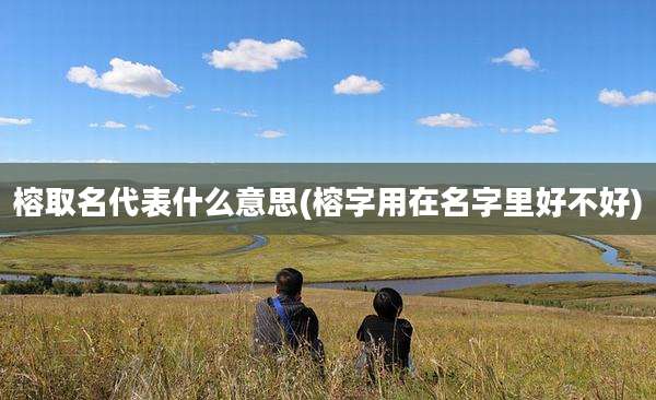 榕取名代表什么意思(榕字用在名字里好不好)