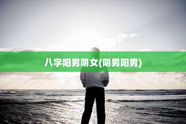 八字阳男阴女(阴男阳男)