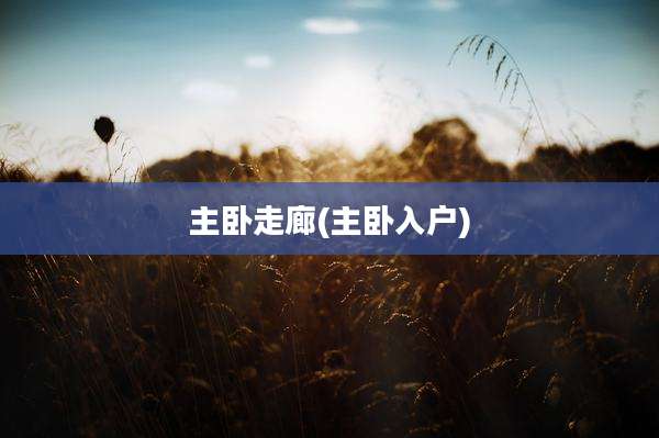 主卧走廊(主卧入户)