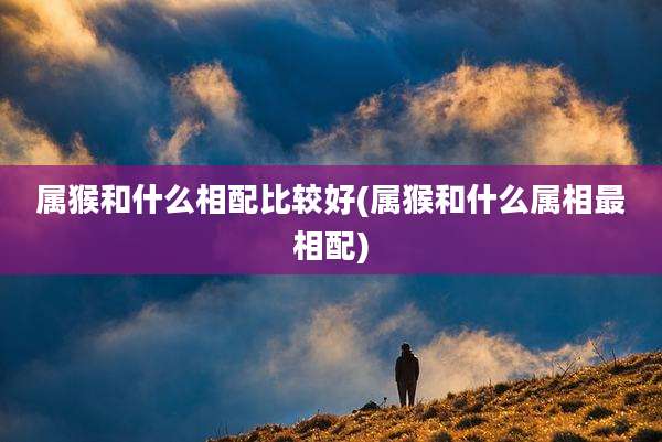 属猴和什么相配比较好(属猴和什么属相最相配)