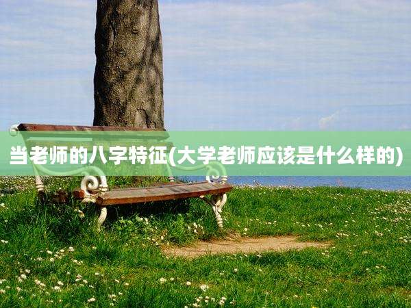 当老师的八字特征(大学老师应该是什么样的)