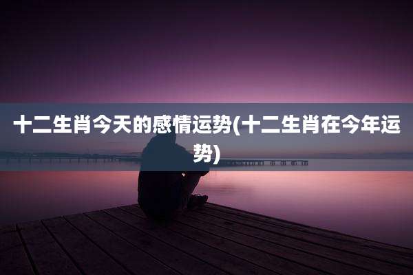十二生肖今天的感情运势(十二生肖在今年运势)