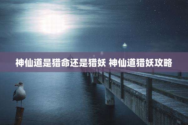 神仙道是猎命还是猎妖 神仙道猎妖攻略