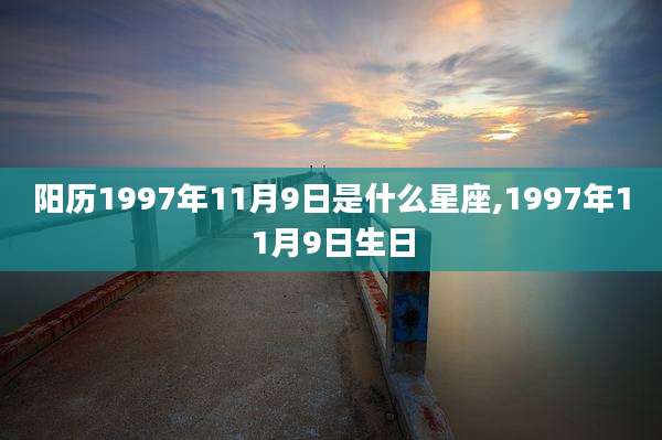 阳历1997年11月9日是什么星座,1997年11月9日生日