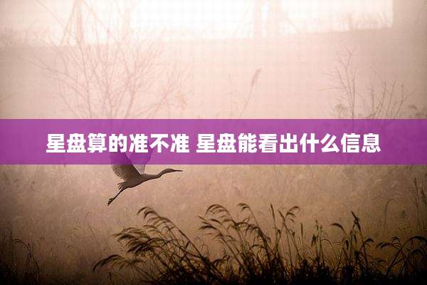 星盘算的准不准 星盘能看出什么信息