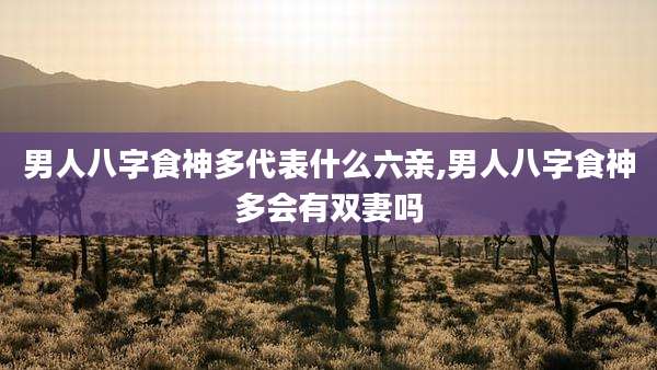 男人八字食神多代表什么六亲,男人八字食神多会有双妻吗