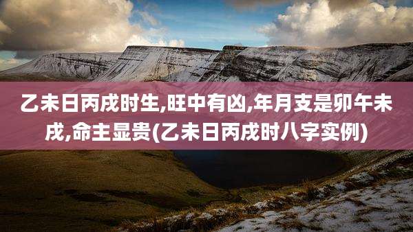 乙未日丙戌时生,旺中有凶,年月支是卯午未戌,命主显贵(乙未日丙戌时八字实例)