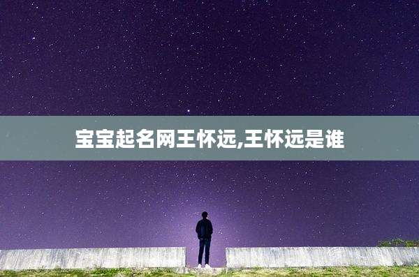 宝宝起名网王怀远,王怀远是谁