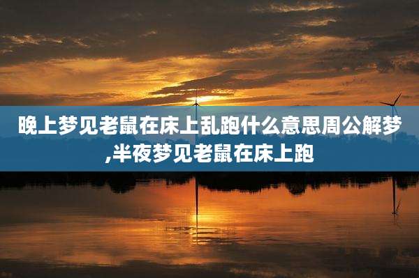 晚上梦见老鼠在床上乱跑什么意思周公解梦,半夜梦见老鼠在床上跑