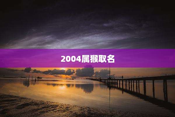2004属猴取名