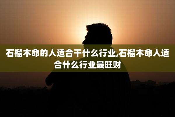 石榴木命的人适合干什么行业,石榴木命人适合什么行业最旺财