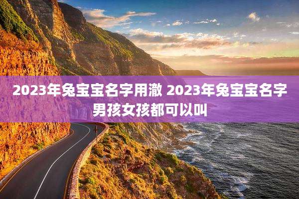 2023年兔宝宝名字用澈 2023年兔宝宝名字男孩女孩都可以叫