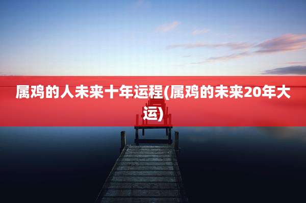 属鸡的人未来十年运程(属鸡的未来20年大运)