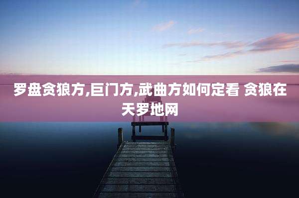 罗盘贪狼方,巨门方,武曲方如何定看 贪狼在天罗地网