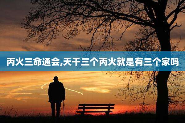 丙火三命通会,天干三个丙火就是有三个家吗